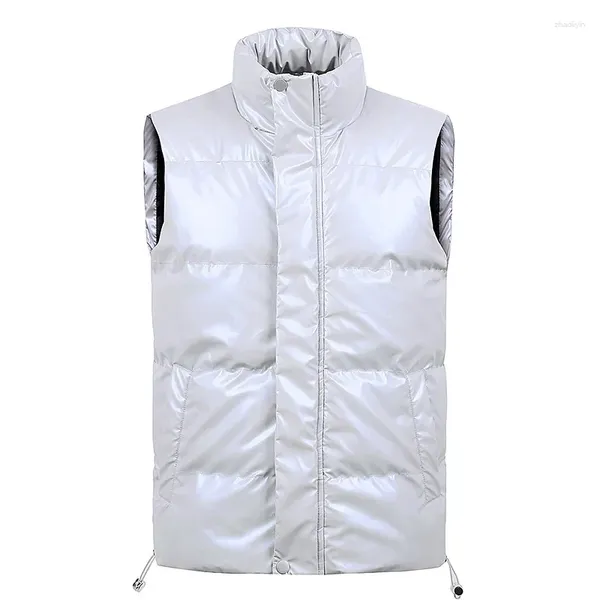 Coletes femininos inverno homens mulheres quentes sólidos colete sem mangas jaqueta pena weskit jaquetas casual bodywarmer casaco plus size coletes