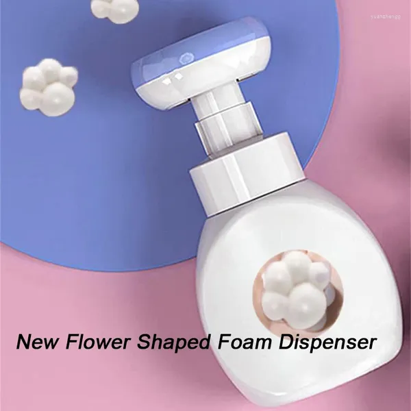 Dispenser di sapone liquido Schiuma a forma di fiore Timbro a mano schiumogeno per bambini Strumenti di pulizia per la pulizia