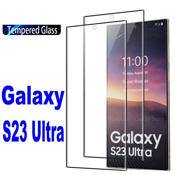 Protezione dello schermo per Samsung Galaxy S23 Ultra S22 Plus S9 S20 S8 S10 S21 FE Pellicola in vetro temperato Copertura completa Vetro