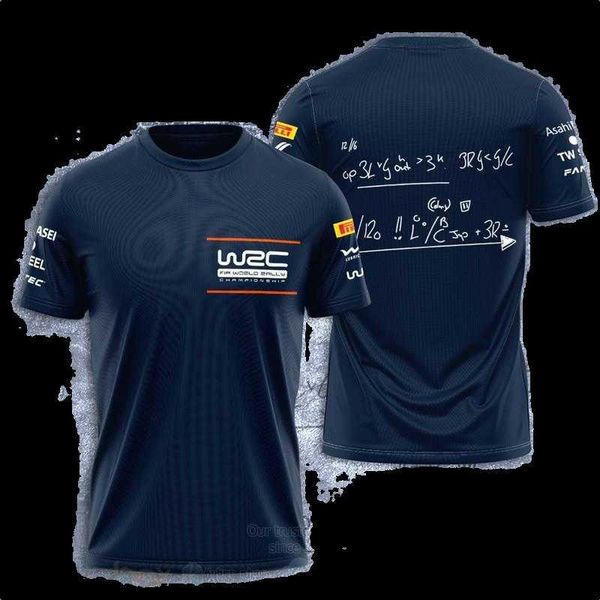 T-shirts masculinos Moda de streetwear de grandes dimensões Moda 3D Motorsport Rally Rally Crew pescoço T camisetas de alta qualidade Clothing M230408