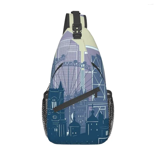 Seesäcke London Skyline Brusttasche Modisch Langlebig Schule Schönes Geschenk Multi-Style