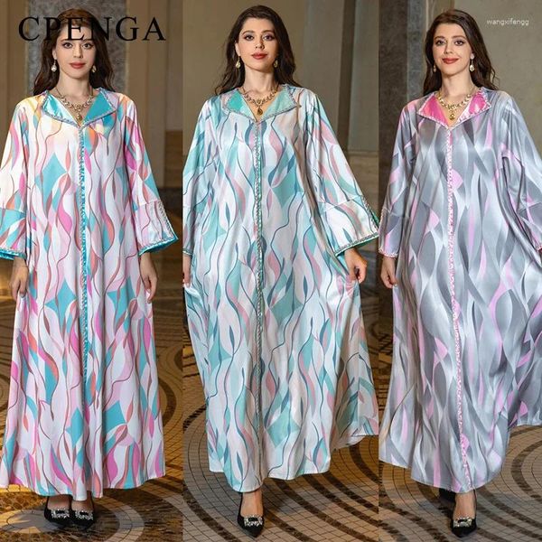 Ethnische Kleidung Elegantes muslimisches Abaya-Kleid für den Nahen Osten für Frauen Eid Arabische Party Jalabiya Islamische Türkei-Kleider Marokkanische Kaftan-Robe