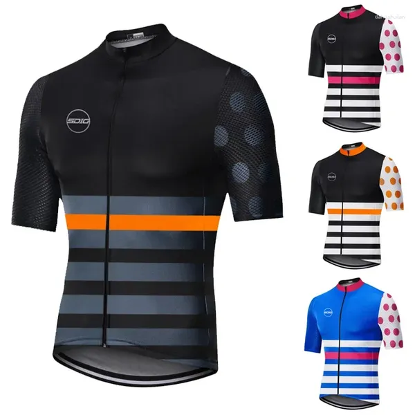 Jaquetas de corrida SDIG Ciclismo Jersey MTB Jerseys Homens Equipe Camisas 2024 Verão Pro Road Bike Downhill Bicicleta Wear