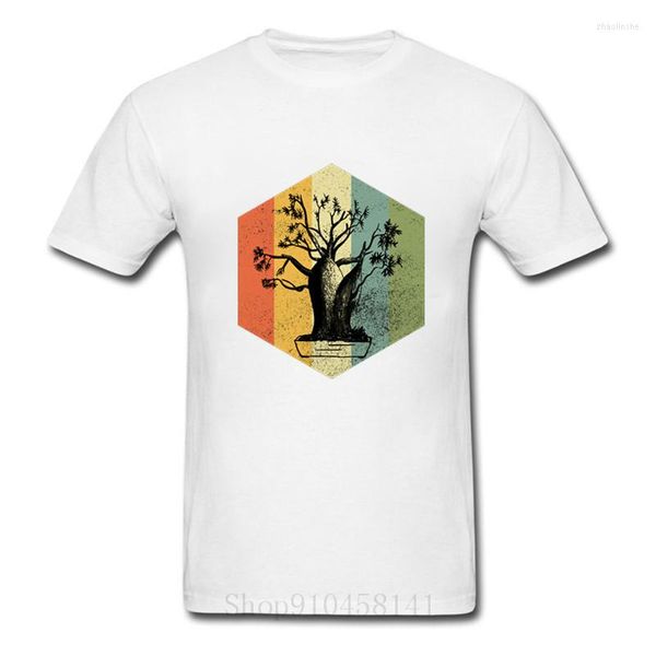 Herren T-Shirts Bonsai Baum Gartenarbeit Geschenk Herzschlag Shirt Lustige Tops T-Shirt Distressed Retro T-Shirt Herren T-Shirt Kurzarm Rundhals