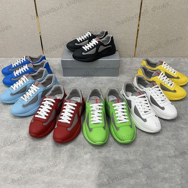 10 дней доставлены 2023 Americas Cup Candy Soft Glue Casual Shoes Real Leather Flat Men Trainers черные белые красные сетки дышащие кроссовки SIZ