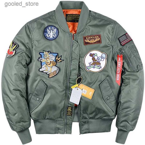 Giacche da uomo New Martin Winter Flight Bomber Giacca da pilota da uomo Giacca tattica militare L2B Air Combat Hero 334 Memorial Cappotto da baseball Q231109