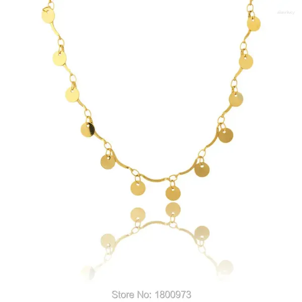 Ketten Adixyn Trendy Gold Charms Halsketten Frauen Schmuck Geschenk Farbe Link Chain Collares
