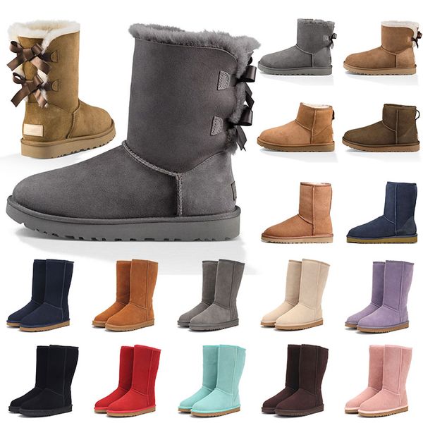 2024 Designer Ultra Ugglie Bota Clássico Inverno Sobre o Joelho Shearling Plataforma Pele Quente Genuíno Couro Triplo Pele de Carneiro Pelúcia Alta Top Ug Booties Winter Chinelos