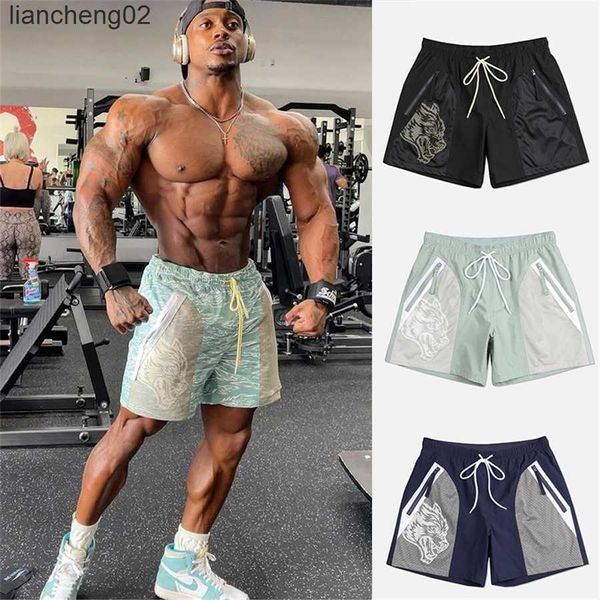 Herren-Shorts Neue Art Schnell trocknende Sport-Shorts Herren Lässige Fitness-Lauf-Fünf-Punkt-Hose Wasserabsorbierende Schweiß-Basketball-Sport-Shorts W0408