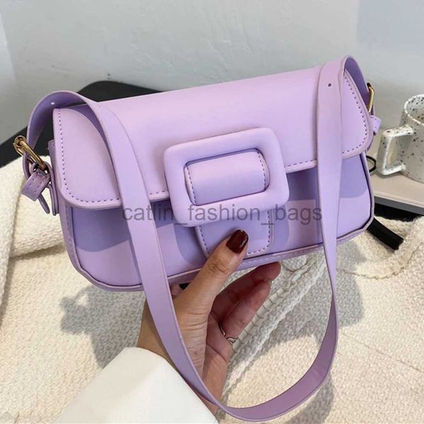 Bolsas de ombro femininas românticas roxas nas axilas Pacote Soulder Bolsas Meninas Elegantes Fasion Fivela Mini Square andbags Bolsas de fériascatlin_fashion_bags