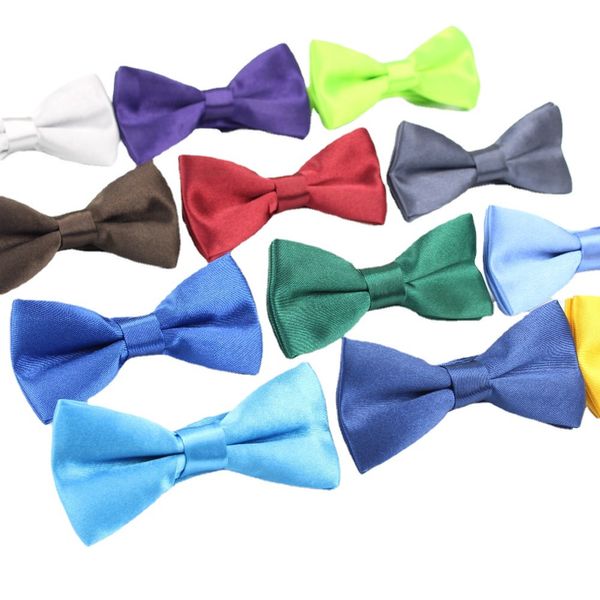 Papillon Classico Kid Bowtie Ragazzi Grils Baby Bambini Cravatta Moda 25 Tinta unita Verde menta Rosso Nero Bianco Animali domestici