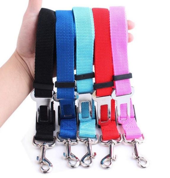 6 colori Cat Dog Car Safety Seat Belt Harness regolabile Pet Puppy Pup Hound Veicolo Cintura di sicurezza Guinzaglio per cani 500 pezzi 3719327