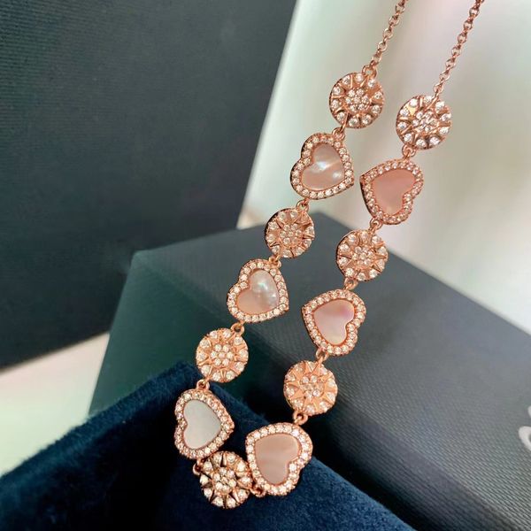 Lusso un marchio amore braccialetto da donna fascino perle eleganti cuori rosa diamanti tacchino coerente insegnanti di unghie da tennis braccialetti gioielli da festa