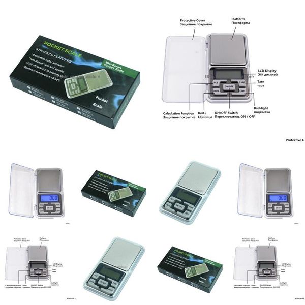 Bilance all'ingrosso Display LCD elettronico Bilancia Mini Pocket Digital 200G 0.01G Pesatura Bilance Drop Delivery Gioielli Strumento di gioielli Dhbpu