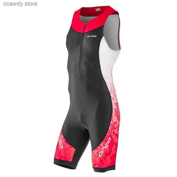 Tute da uomo ORCA 2022 Summer team ciclismo triathlon uomo sevess collant tuta ciclismo new outdoor running nuoto ciclismo MTB Lycra vestito T231109