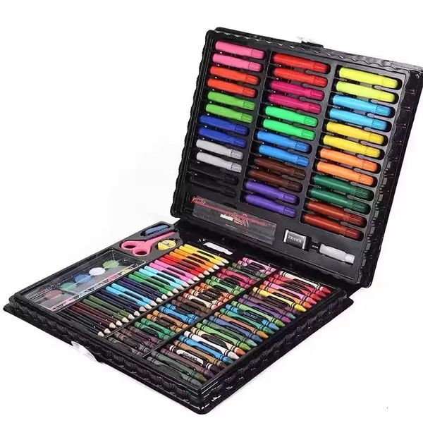 Crayon 150-teiliges Kinder-Zeichenset in Box, Eröffnungsgeschenk, Studenten-Buntstifte, Buntstifte, Kunst-Briefpapier, Pastell für Kinder 231108