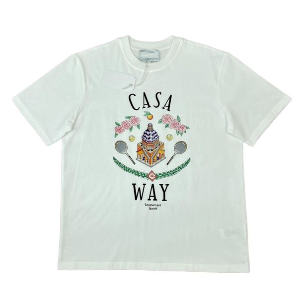 Рубашка Casablanc Мужская дизайнерская футболка шорты черная желтая графическая футболка летняя мужская футболка Casablanc Men Дизайнерская футболка