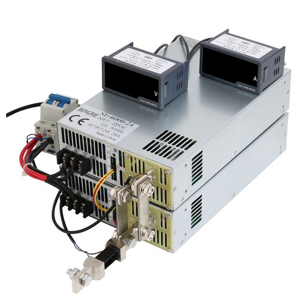 Hongpoe 6000W 24 V Netzteil 0-24V Einstellbare Leistung 24VDC AC-DC 0-5V Analog Signalsteuerung SE-6000-24 Power Transformator 24 V 250A 110 VAC/220 VAC Eingang