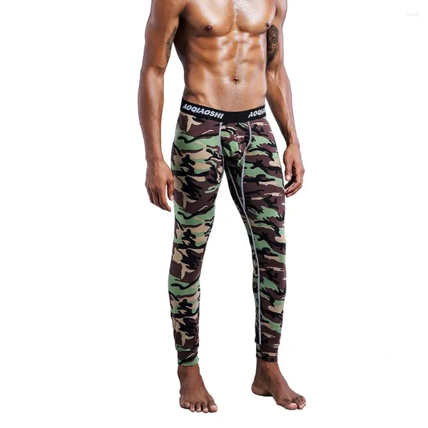 Herren Thermounterwäsche Baumwolle Lon Jons Fasion Man Camouflae Lein Hose Warme Hose Unterhose Tit Of Winter