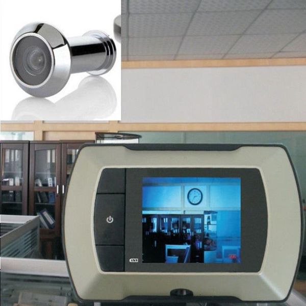 Freeshipping ad alta risoluzione LCD da 24 pollici Monitor visivo Spioncino per porta Spioncino Spioncino per porta senza fili Monitor per interni Videocamera Fai da te Frbts