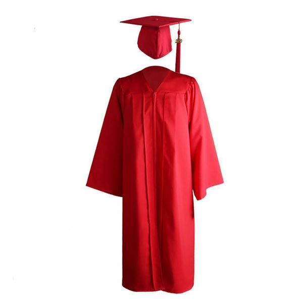 Taufkleider Erwachsene Zip Closure University Academic Graduation Gown Robe Mortarboard Cap 230408