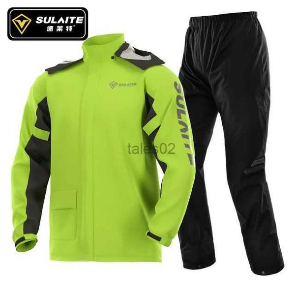 Abbigliamento antipioggia SULAITE Tuta impermeabile da moto da uomo Abbigliamento antipioggia impermeabile per esterni Copriscarpe Cappotto antipioggia ultrasottile Ciclismo Pesca Arrampicata zln231109