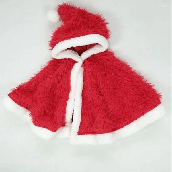 Giacche FOCUSNORM Autunno Inverno Bambini Ragazze Costume Mantello Mantello Manica lunga Peluche con cappuccio Abiti da principessa Costumi di Natale