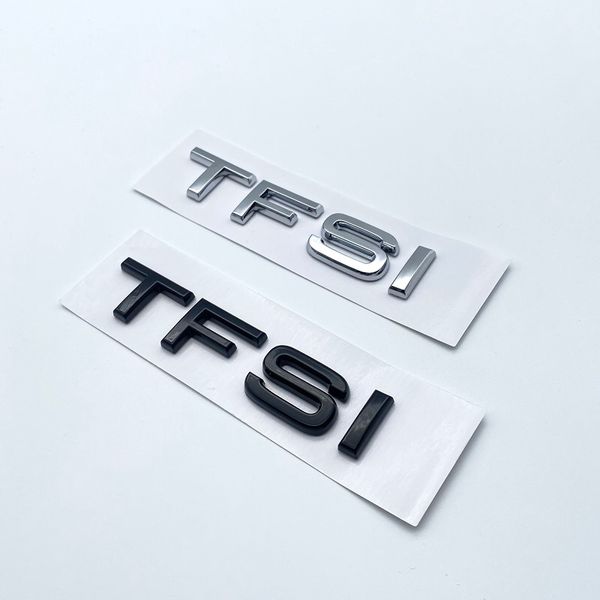 Distintivo TFSI per Audi A1 A3 A4 A5 A6 A6L A7 A8 S3 S6 Q3 Q5 Q7 TT S RS 3D Chrome Glossy Black Rear Letter Emblem Sticker Buona qualità