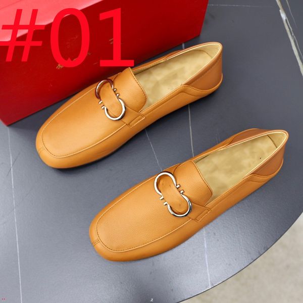 F6/25del lüks adam ayakkabıları klasik moda İtalyan tarzı gerçek deri erkek loafers slip-on erkek deri somunlar iyi kaliteli erkek tasarımcı ayakkabılar