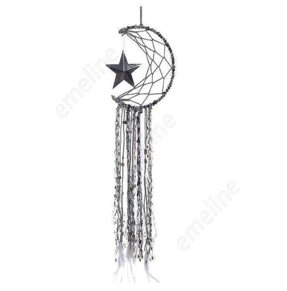 Dreamcatcher Bells Pendure Moon Catcher Dreamcatcher Moda Pena Dream Catcher Pingente Parede Pendurado Decoração de Quarto Artesanato DH2980829