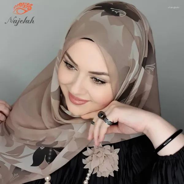 Roupas étnicas Chiffon Islâmico Longo Hijab Abaya Hijabs para Mulher Abayas Jersey Turbante Cachecol Vestido Muçulmano Mulheres Turbantes Instant Head Wrap