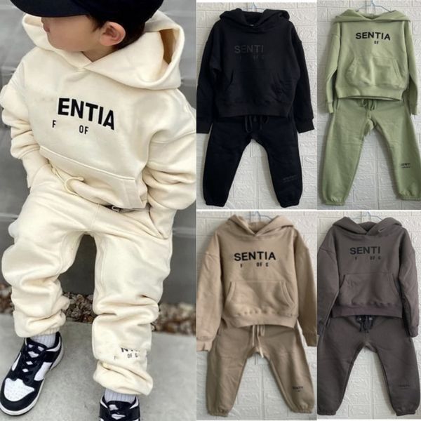 Ess Kids Roupas Define Bebê Tracksuits Essentials Hoodies Designer Solto Meninos Meninas Criança Quente Pulôver Crianças Casacos Moletons Juvenis Roupas Pretas