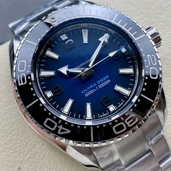 VSF-Fabrik Sea Master Ultra Deep 6000 215.30.46.21.03.0001 45,5 mm Herrenuhr, automatisches mechanisches 8912-Uhrwerk, Keramiklünette, Designer-Luxus-Saphir-VS-Clean