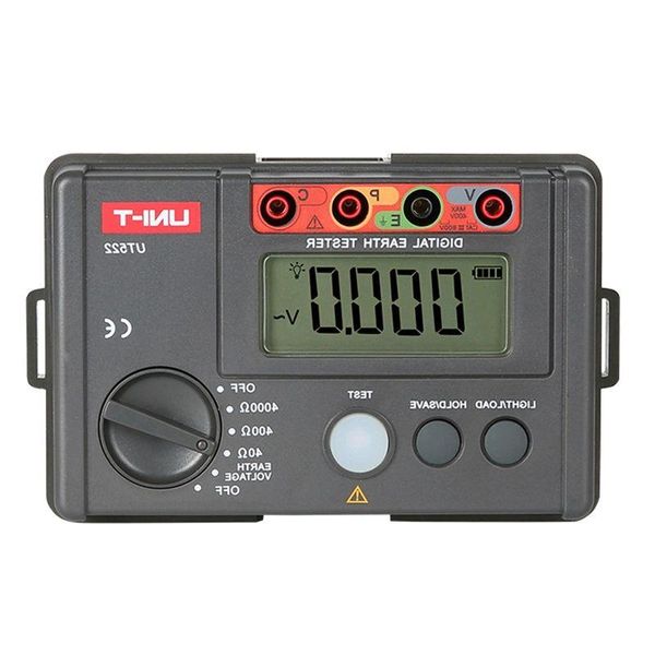 Freeshipping UT522 Digitaler Erdungswiderstandstester 400V 4000Ohm Spannungsdetektor Ohmmeter LCD-Hintergrundbeleuchtung4000 zählt Testleitung Xbqvx