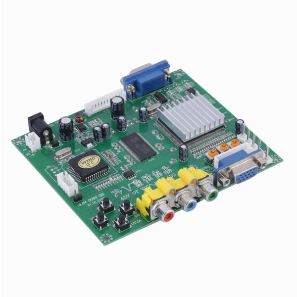 Freeshipping 1 conjunto novo RGB CGA EGA YUV para VGA HD Video Converter Board Moudle HD9800 HD-Converter Board GBS8200 Proteção não blindada Qxvs