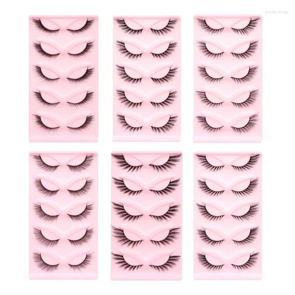 Falsche Wimpern 5 Paar Wimpern Curly Wispy Extension Makeup Tool Großhandel