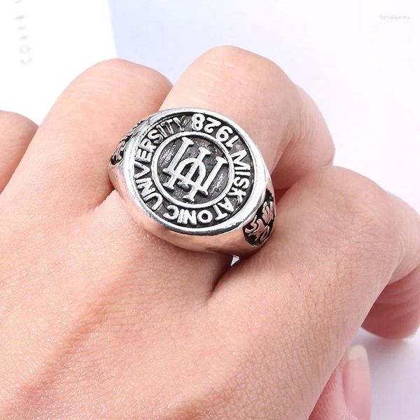 Eheringe Cthulhu Ring Miskatonic University 1928 Logo Hastur Klassische Arbeit Böser Gott Mode Mann Frauen Schmuck Accessoires