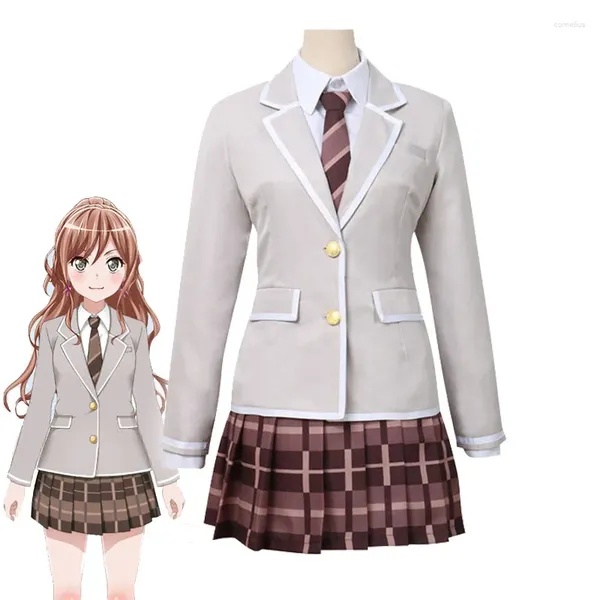 I costumi anime Bang Dream! Imai lisa cosplay il bassista della scuola uniforme scolastica roselia in abiti e donne