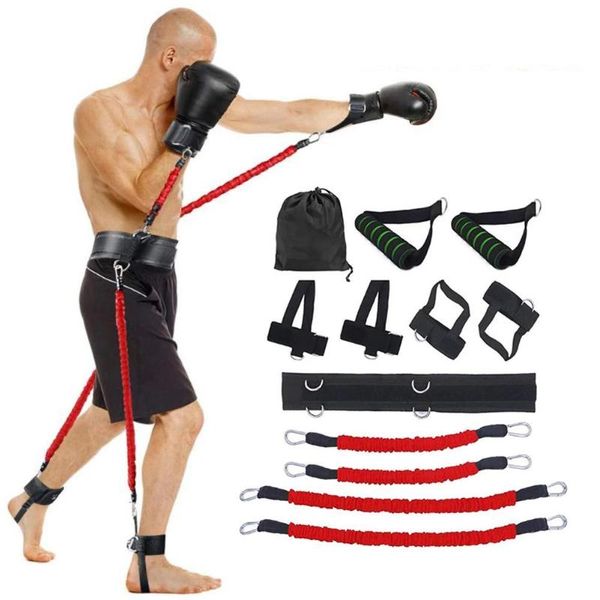 Faixas de resistência de 140 lb para braço e cintura, salto ágil, boxe, corda de pontapé, traje de treino profissional