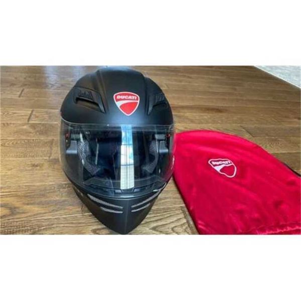Capacete de designer AA AGV Capacetes completos para homens e mulheres Capacetes de motocicleta AGV Ducati Dark Rider capacete usado 3 vezes e em bom estado - tamanho WN-ZWRI