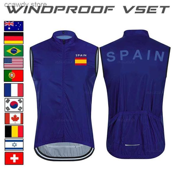 Gilet da uomo Bandiera nazionale Maglia da ciclismo antivento Sevess Gilet Bicyc Abbigliamento Maillot MTB Road Bike Racing Ropa Ciclismo Hombre Verano T231109