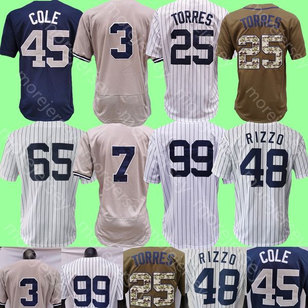 Beyzbol Forması Aaron Yargıç Derek Jeter Babe Rizh Rizzo Gleyber Torres Bader Gerrit Cole Cortes Jr. DJ Lemahieu Donaldson manto