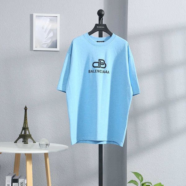 Дизайнерская футболка рубашка High Edition Семейство весна/лето мытья снежная пряжка с рукавом рукава с заклейкой