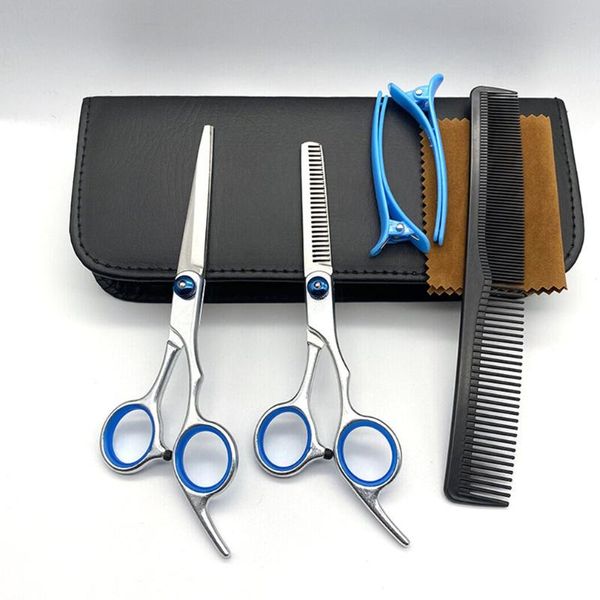 Haarschere 6 Zoll Flat Effilier Barber Tool FT L Set Edelstahl Schneidescheren Zubehör