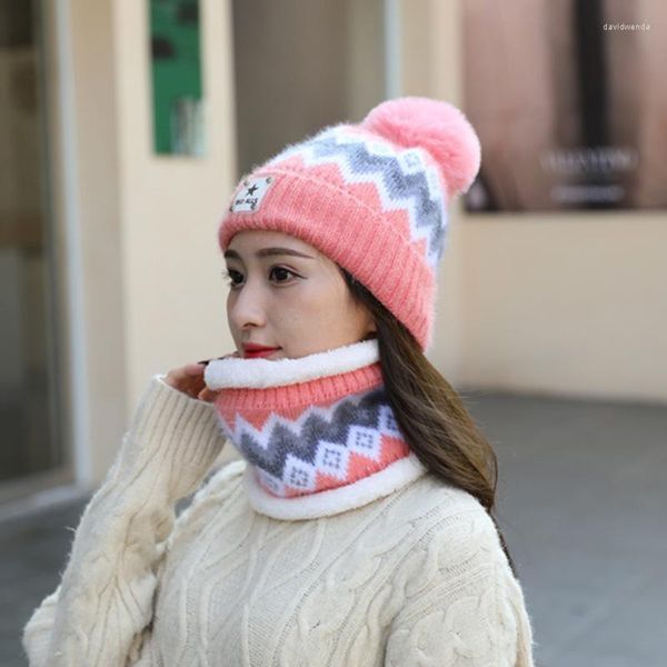 Beanies Beanie/Skull Caps Cap Female Herbst Winter All Match Korean Ear Protection Knit Hat Leisure Fashion Ball Top Warm Dome SYXMAO62