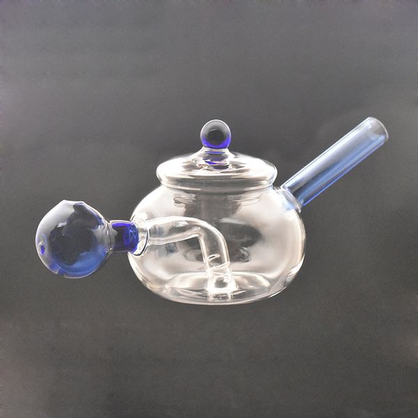 Teiera unica Piccola mini Bong in vetro Pipa ad acqua Narghilè Colorato inebriante Mini Dab Rigs Ash Catcher Piccolo gorgogliatore Pipa ad acqua per fumatori