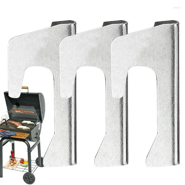 Werkzeuge Grillen Abstandshalter Wiederverwendbare dreieckige Anti-Fall-Set mit 3 Grillzubehör für Gartenwohnungsrestaurant