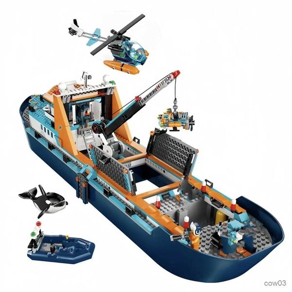 Blocchi Arctic Explorer Navi compatibili con blocchi di costruzione Giocattoli galleggianti in mattoni per barche Regali per ragazzi ragazze R231109