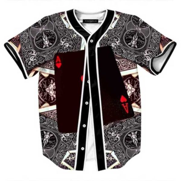 Camicie da strada a maniche corte a righe da uomo in maglia da baseball Camicia sportiva bianca nera UAB3001