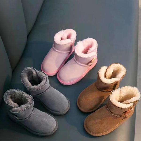 Детские ботинки, классические супер мини-сапоги, зимние сапоги, женские и мужские меховые сапоги цвета каштана, песочно-бежевого цвета, австралийские зимние ботильоны, теплые ботинки